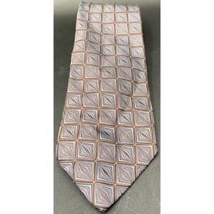 Vintage Montebello Tie 100% Silk Men's Geometric Hand Made In Italy